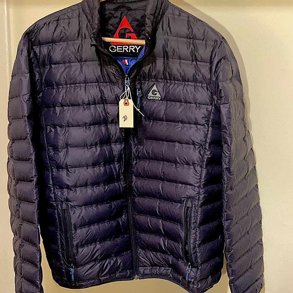 Mens XL Gerry Replay Packable Down Jacket. Dark Blue. Like new.